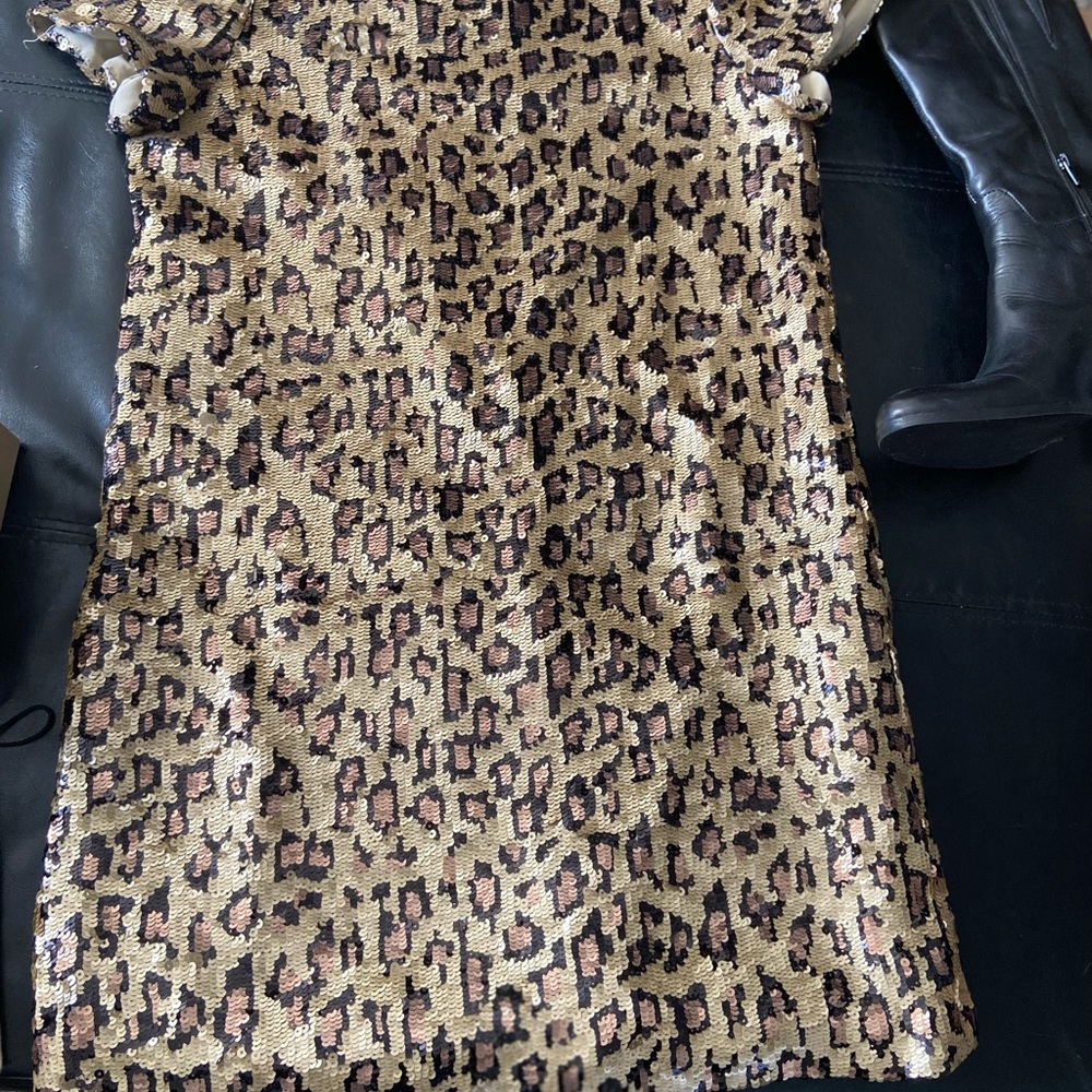 Sequin Cheetah Mini Dress